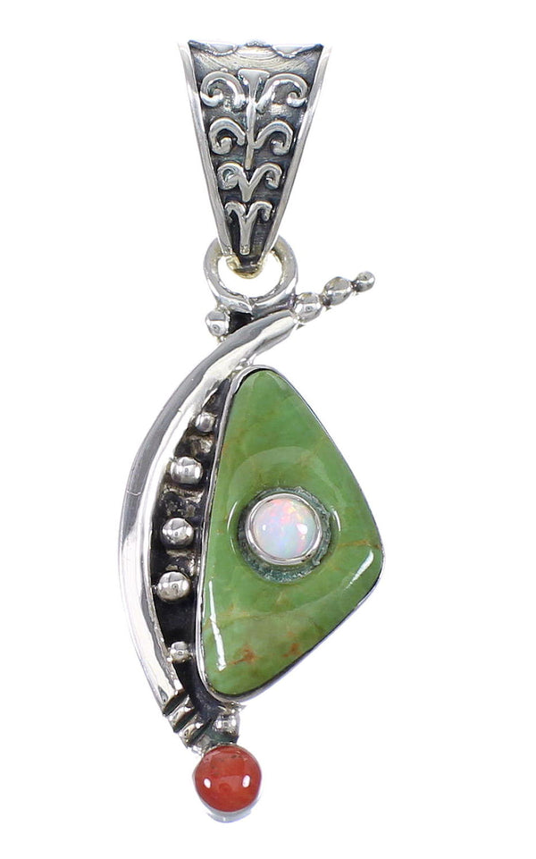 Multicolor Sterling Silver Southwestern Pendant YX75574